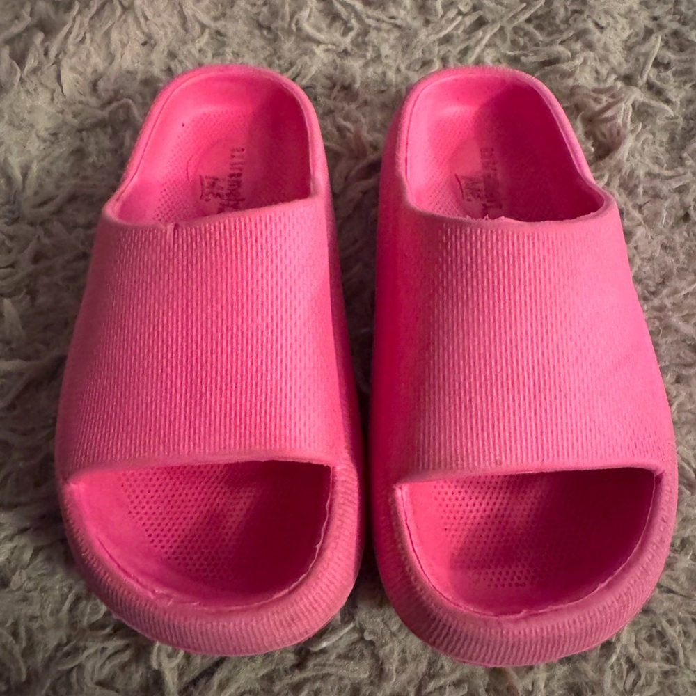 Extremely Me - Vibrant Pink Slide Sandals- size kids 12